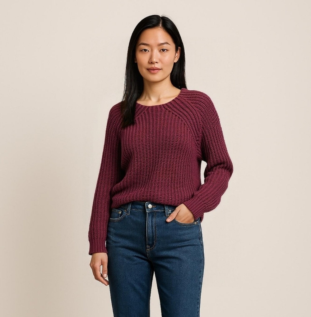 Zadig & Voltaire Maddy Maroon Wool Sweater